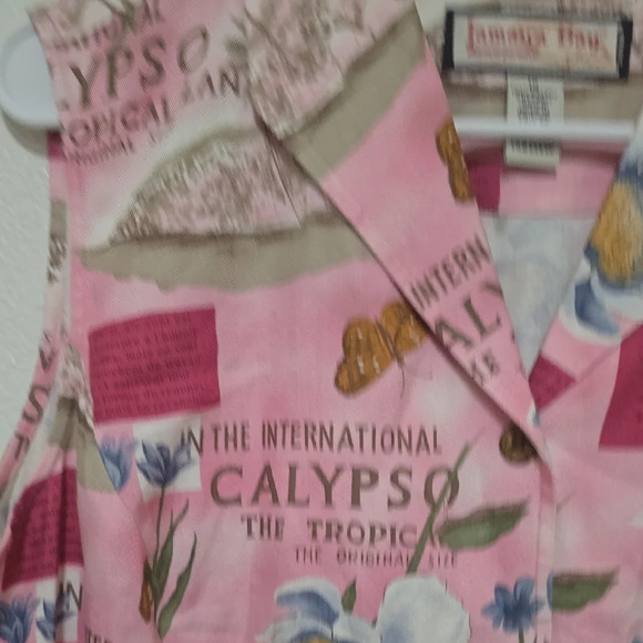 Pink Floral Sleeveless Blouse - Picture 5 of 7